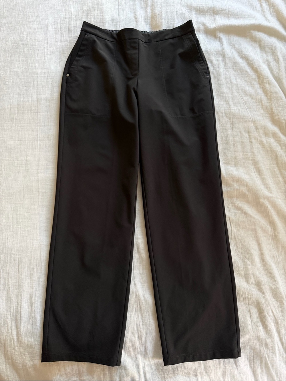 Lafayette 148 Cargo Trouser Pull On Pant Charcoal Grey Size Medium